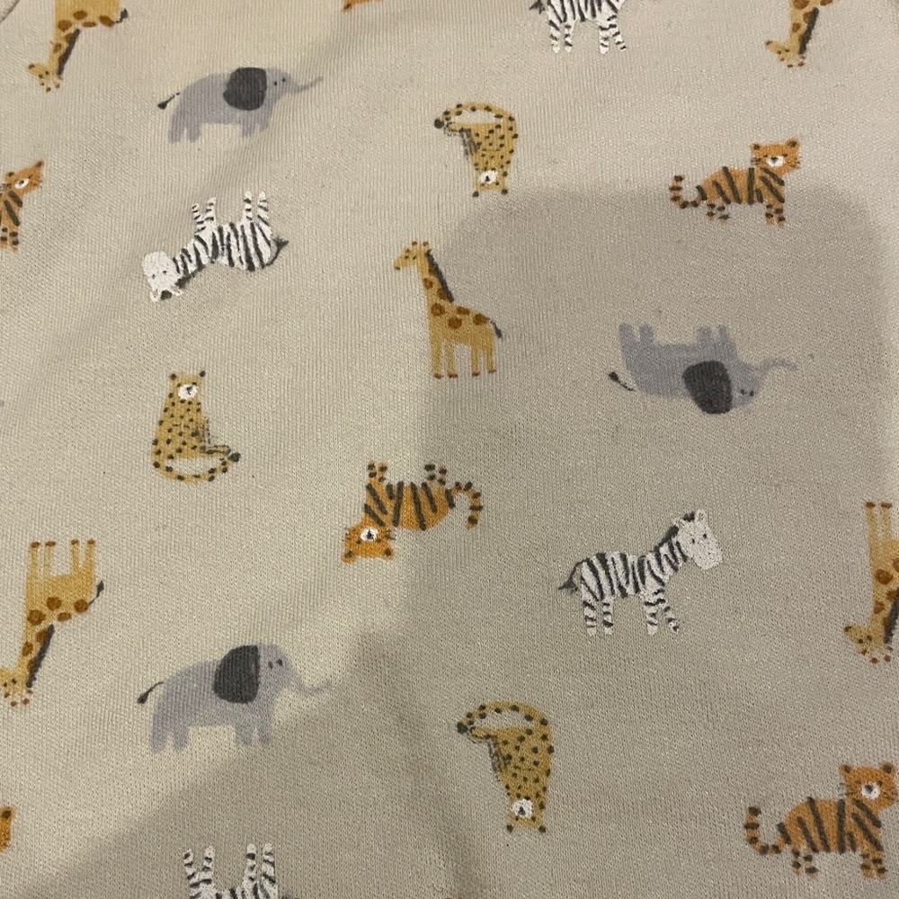 Le Top Bébé brand Cream Safari Print Baby Bodysuit - Picture 3 of 5